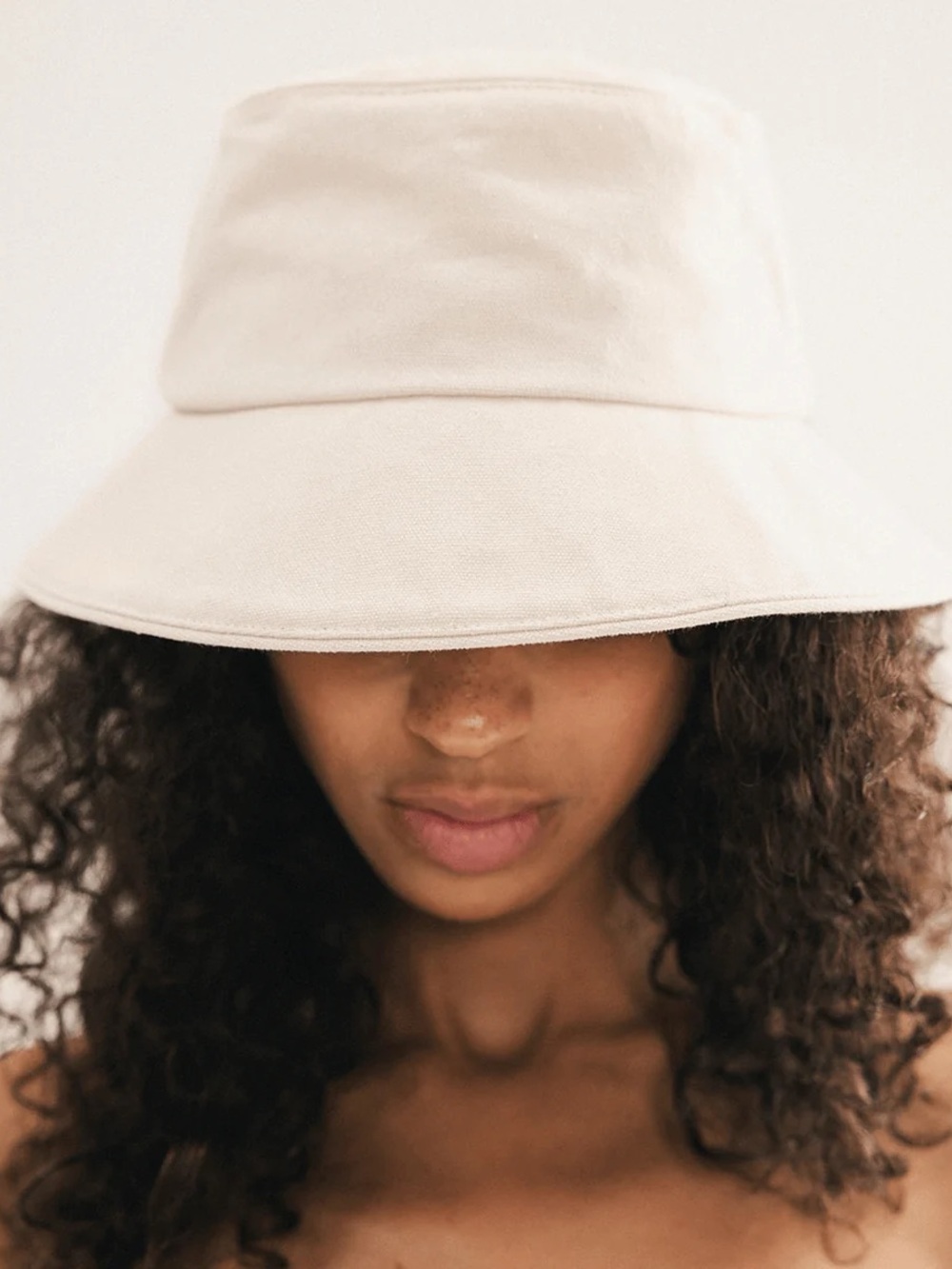 Gigi Pip Rylee Bucket Hat Minimal Canvas Bucket Hat - Cream